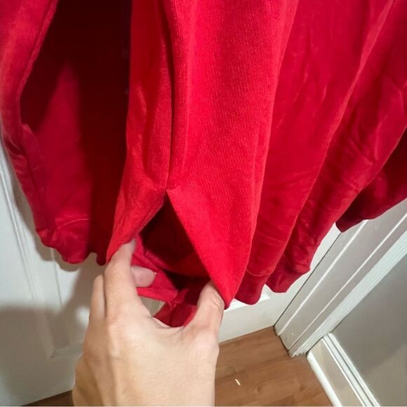 NWT Victoria's Secret PINK Fleece HOODIE Sweatshirt Dress Red‎  xs oversized - Picture 5 of 7